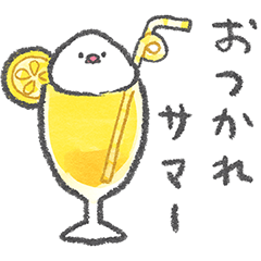 [LINEスタンプ] 文鳥さんの夏スタンプ