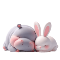 [LINEスタンプ] ピンクうさぎは君が好き