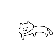 [LINEスタンプ] ぐで〜んな細身猫