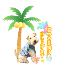 [LINEスタンプ] レイキー＆ウェルシュの夏の思い出love