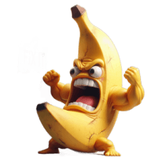 [LINEスタンプ] 不機嫌なデカバナナ