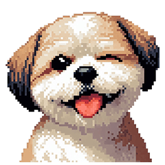[LINEスタンプ] 無言でリアクションするシーズー