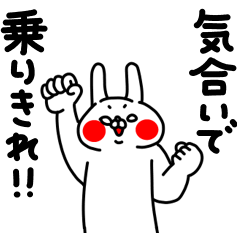 [LINEスタンプ] 全力うさぎポジティブ母さん