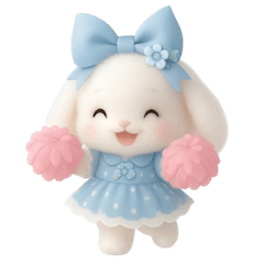 [LINEスタンプ] かわいい青いウサギ （NT）