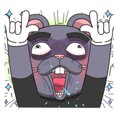 [LINEスタンプ] おもしろねずみん