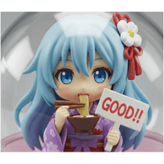 [LINEスタンプ] うどん精霊ちゃんカプセルトイ
