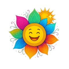 [LINEスタンプ] 花ぽよ カラフル