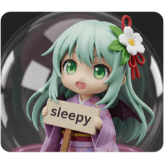 [LINEスタンプ] コウモリみなみちゃん(四角型)