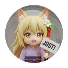 [LINEスタンプ] きつねみみ精霊カプセルトイ(丸型)