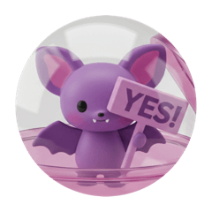 [LINEスタンプ] コウモリコウモリカプセルトイ