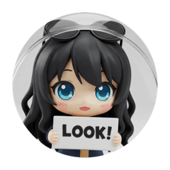 [LINEスタンプ] 夏のサングラス精霊ちゃん(丸型)