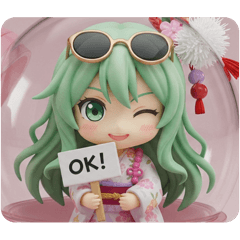 [LINEスタンプ] 夏のサングラス精霊ちゃんカプセルトイ角型