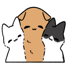 [LINEスタンプ] 友達の友達に頼まれたぬこ（3匹）