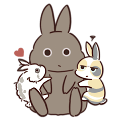 [LINEスタンプ] 兎ちの子は、仲良しだから。