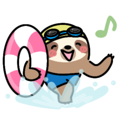 [LINEスタンプ] ぼくナマケモノ。24（夏）