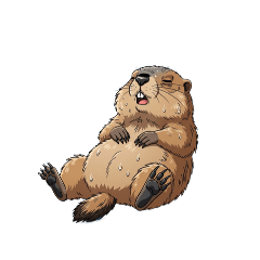 [LINEスタンプ] 【暑さでバテてるマーモット】