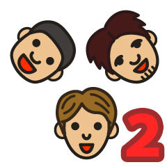 [LINEスタンプ] 不思議トリオ「半角3人組」Vol.2