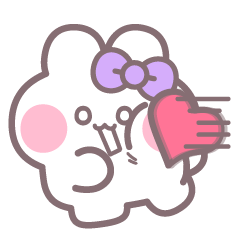 [LINEスタンプ] ハローうしゃぎ！！ 紫色