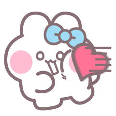 [LINEスタンプ] ハローうしゃぎ！！ 水色