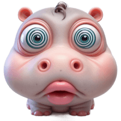 [LINEスタンプ] 厚いくちびるのカバは頑張りたくない
