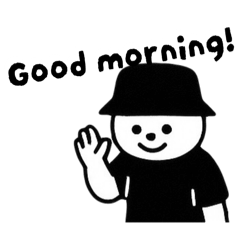 [LINEスタンプ] しろいまるいやつ 英語ver.