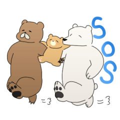[LINEスタンプ] 心のお守りクマさん-手書きVer-SOSを共有