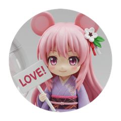 [LINEスタンプ] ねずみみ精霊ちゃんカプセルトイ