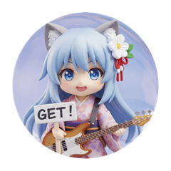 [LINEスタンプ] 猫耳ベースみなみちゃんカプセルトイ(丸型)
