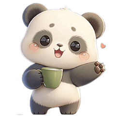 [LINEスタンプ] うごくぷくパンダ