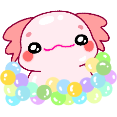 [LINEスタンプ] ピンクのウーパールーパー「ルパピン」