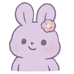[LINEスタンプ] ラベンダーうさぎブリス