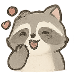 [LINEスタンプ] ふわふわロリーアライグマ
