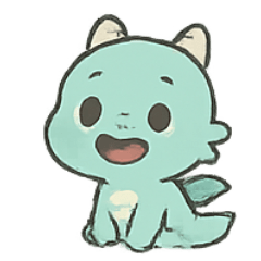 [LINEスタンプ] ちびグリーンドラゴン 表情パレード