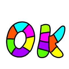 [LINEスタンプ] カラフル一言(英語編)