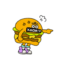 [LINEスタンプ] ジャンクフードが怒ってる！