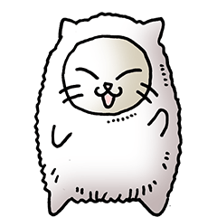 [LINEスタンプ] 猫頭巾01（白猫）