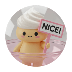 [LINEスタンプ] シュークリームカプセルトイ(丸型)