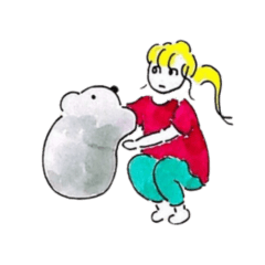 [LINEスタンプ] こあらとおねえさん