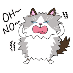 [LINEスタンプ] ラグドールもーちゃんのおもしろスタンプ1