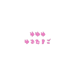 [LINEスタンプ] Moving letters (pink) 2