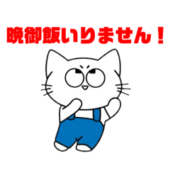 [LINEスタンプ] アキのネコ太くん(晩御飯いりません)