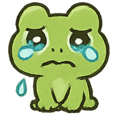 [LINEスタンプ] ガラスハートのカエル Froffy