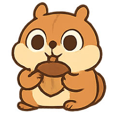 [LINEスタンプ] 食いしん坊リスのスナッキー