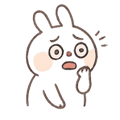 [LINEスタンプ] コミュ障うさぎの一日