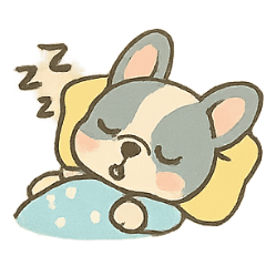 [LINEスタンプ] パジャマフレンチブル 心地良い夜