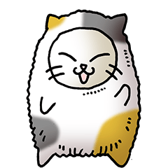 [LINEスタンプ] 猫頭巾01（三毛）