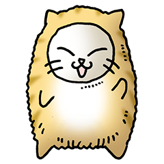 [LINEスタンプ] 猫頭巾01（茶白）