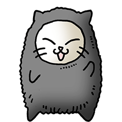 [LINEスタンプ] 猫頭巾01（黒猫）