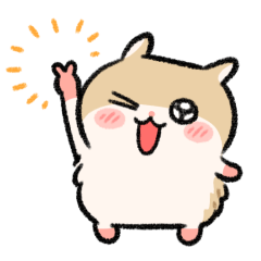 [LINEスタンプ] うごくよ！コビハムちゃん