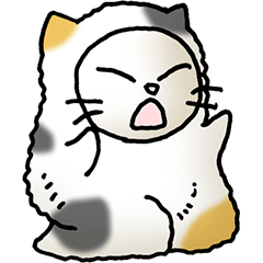 [LINEスタンプ] 猫頭巾02（三毛）
